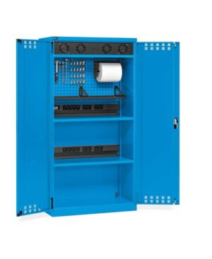 Armadio con porte a battente fessurate