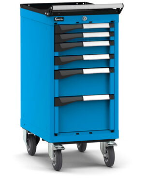 Armadio con ruote con 6 cassetti 2x50 2x75 1x150 1x200