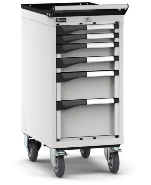 Armadio con ruote con 6 cassetti 2x50 2x75 1x150 1x200