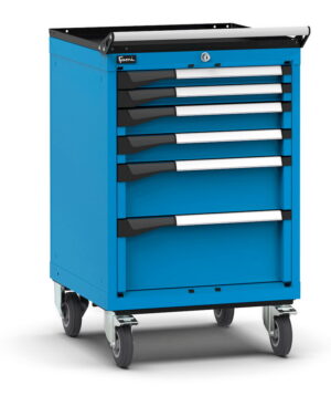 Armadio con ruote con 6 cassetti 2x50 2x75 1x150 1x200