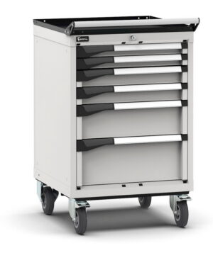 Armadio con ruote con 6 cassetti 2x50 2x75 1x150 1x200