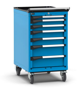 Armadio con ruote con 7 cassetti 1x50 2x75 2x100 2x150