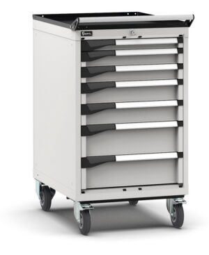 Armadio con ruote con 7 cassetti 1x50 2x75 2x100 2x150