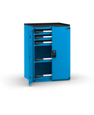 Armadio con porte con 5 cassetti 5x75