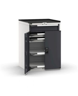 Armadio con porte con 3 cassetti 1x125 2x75 2xPE