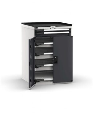Armadio con porte con 5 cassetti 1x50 2x75 2x100 1xPE