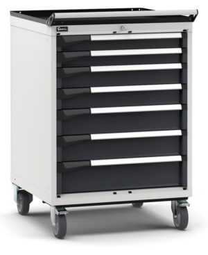 Armadio con ruote con 7 cassetti 2x75 2x100 2x125 1x150