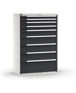 Armadio con 9 cassetti 2x75 2x100 1x150 3x200 1x300