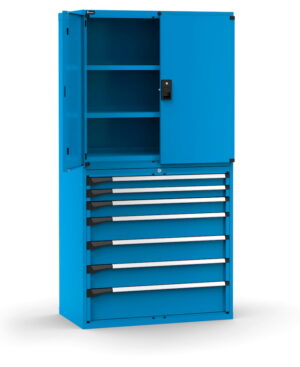 Armadio con porte con 7 cassetti 3xPR 2x75 1x100 3x150 1x200
