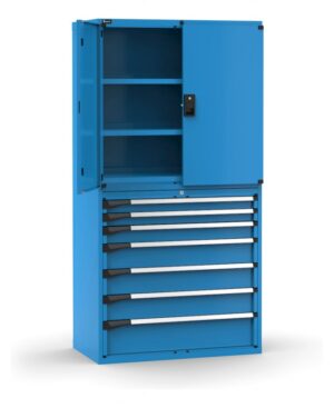 Armadio con porte con 7 cassetti 3xPR 2x75 1x100 3x150 1x200