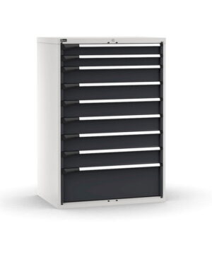 Armadio con 9 cassetti 2x100 6x150 1x300