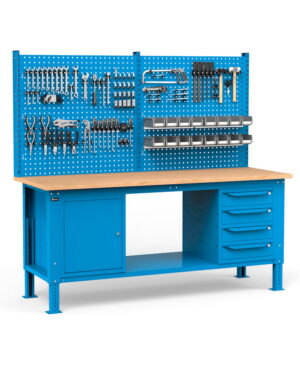 Banco smontato regolabile con piano in multiplex 30 mm