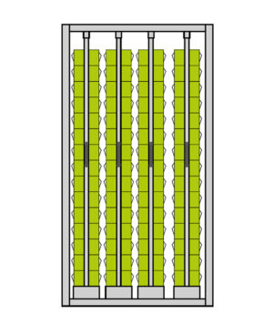 SCAFFALE ED CON CONTENITORI IN PLASTICA - ALLMAG