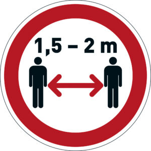 segnaletica di sicurezza: pittogramma mantenere le distanze