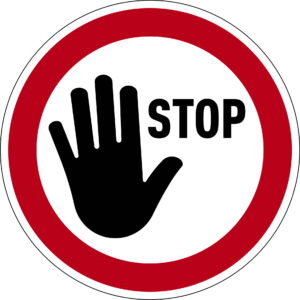 segnaletica di sicurezza: simbolo di divieto "STOP"