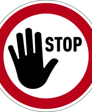 segnaletica di sicurezza: simbolo di divieto "STOP"