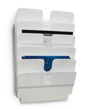 Flexiplus 6 A4 Orizzontale, espositore da parete, f.to A4 orizzontale, 6 comparti, 340x520x100 mm, bianco