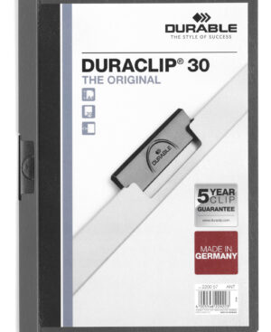 Cartellina con clip DURACLIP® 30 A4, grigio antracite