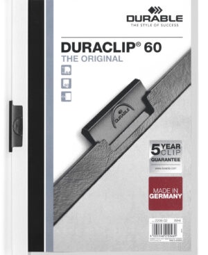 Cartellina con clip DURACLIP® 60 A4, bianco
