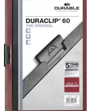 Cartellina con clip DURACLIP® 60 A4, melanzana
