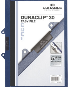 Cartellina con clip DURACLIP® 30 EASY FILE, blu