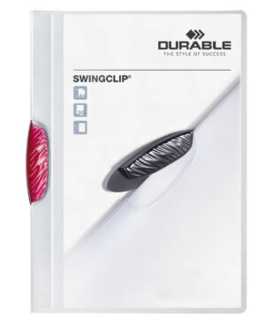 Cartellina con clip SWINGCLIP®, rosso porpora