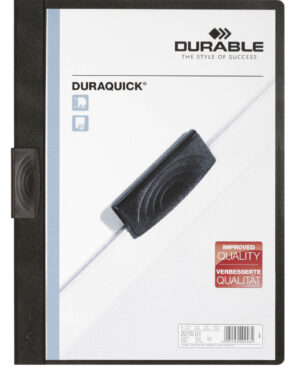 Cartellina con clip DURAQUICK®, nero