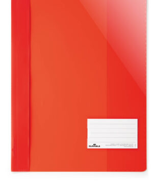 Cartellina con fronte trasparente A4+ con portaetichetta 90x57 mm, rosso