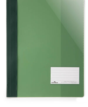 Cartellina con fronte trasparente A4+ con portaetichetta 90x57 mm, verde