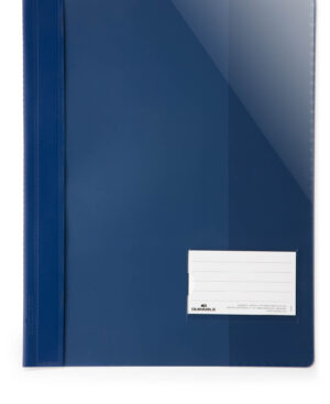 Cartellina con fronte trasparente A4+ con portaetichetta 90x57 mm, blu