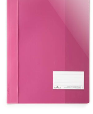 Cartellina con fronte trasparente A4+ con portaetichetta 90x57 mm, fucsia