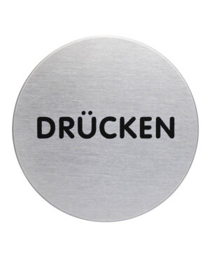 PICTO ''DRÜCKEN/PUSH'' Ø 65 mm
