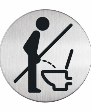 PICTO 'Prego sedersi' Ø 83 mm