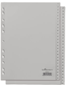Divisorio A4 52 tasti 1-26+27-52 cavalierini prestampati in PPL grigio