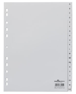 Divisorio A4 20 tasti A-Z internaz. cavalierini prestampati in PPL, grigio
