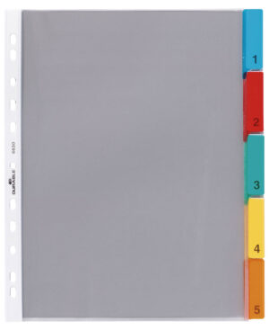 Buste intercalari A4 5 tasti con cavalierini colorati termosaldati