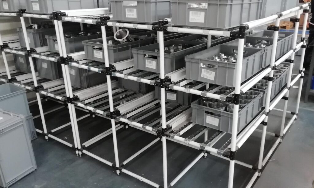 supermarket e cassette per gestione materiali logica kanban