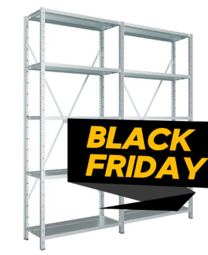 Scaffalatura metallica ad incastro M36 - 2 campate