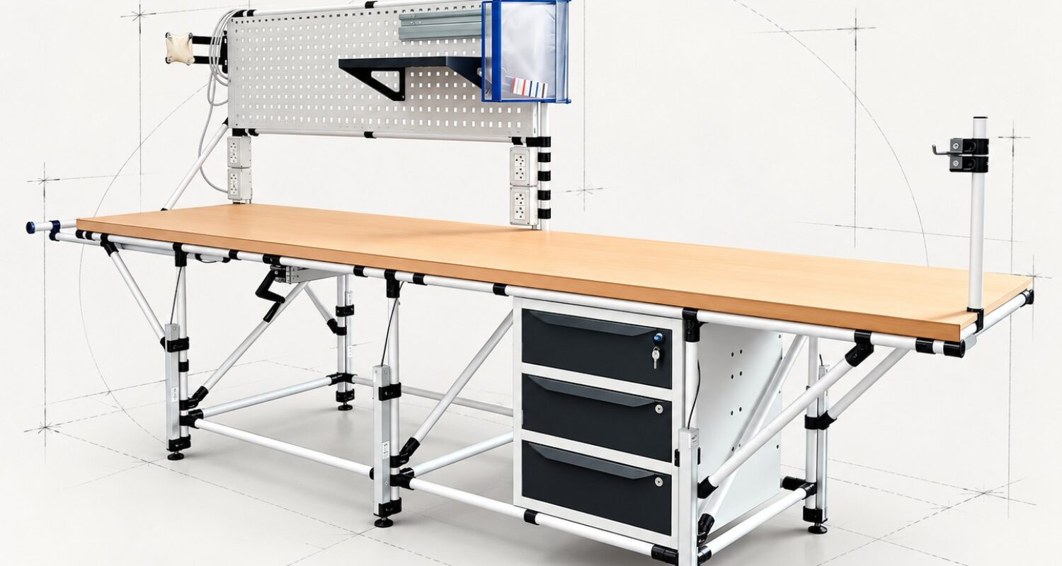 Postazione di lavoro Lean modulare progettata sul processo produttivo